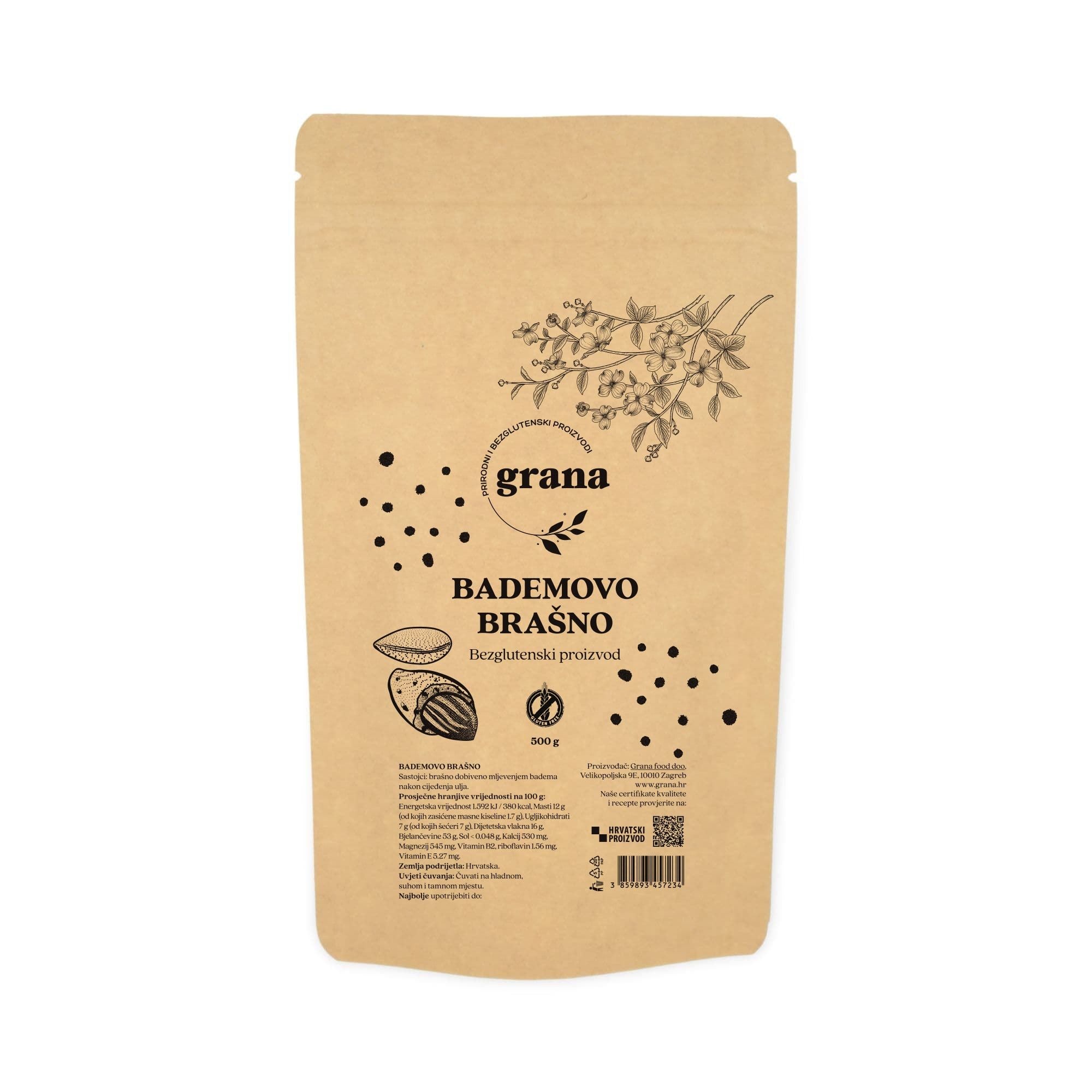 Bademovo brašno bezglutensko 500 g