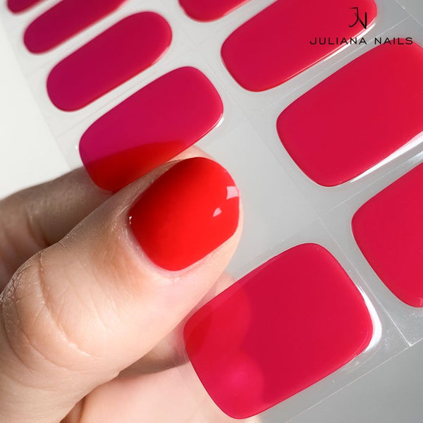 Nail Quickies – samoljepljive gel lak folije za nokte – Mrs. Red (20 kom.)