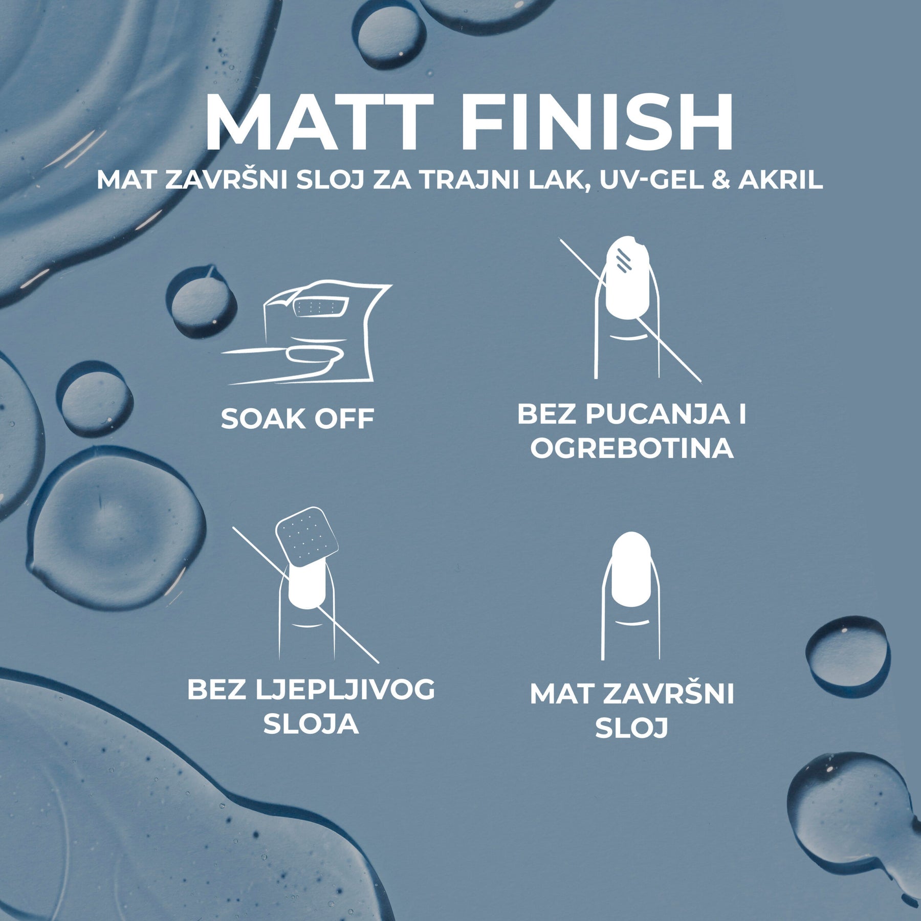 Gel lak Matt Finish – No Wipe
