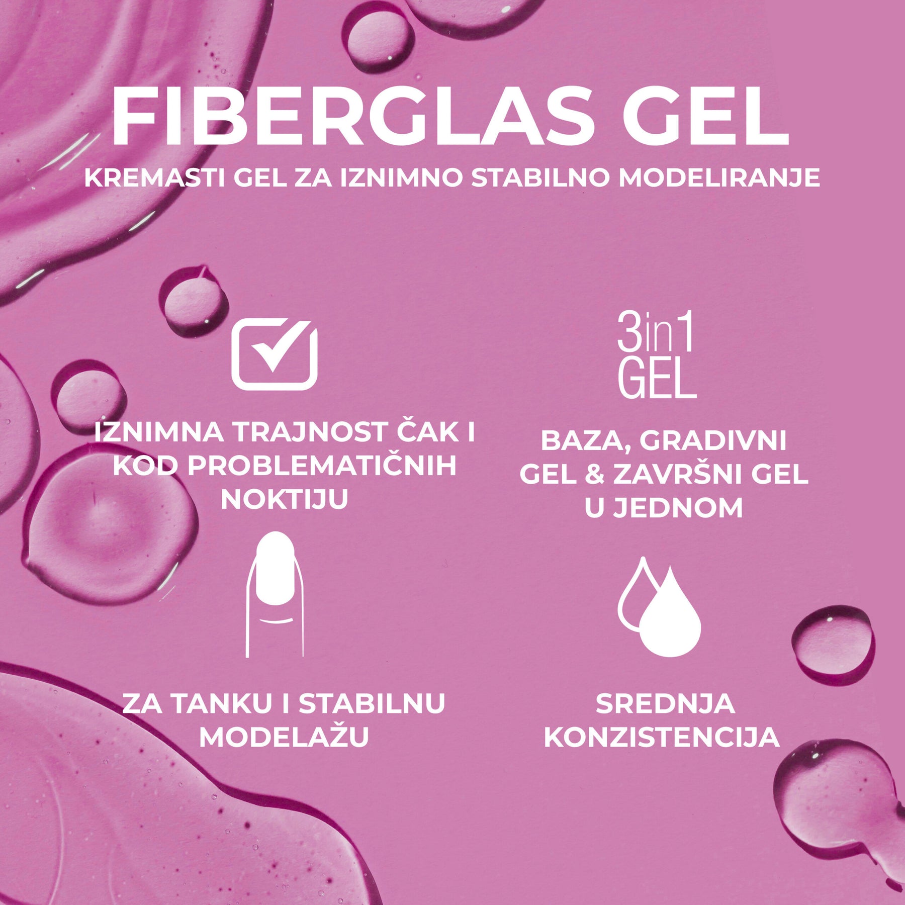 Fiberglas gel rozi II