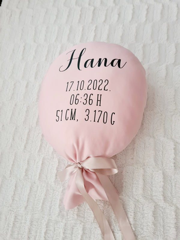 BALON NEW BABY / platneni balon s podacima rođenja