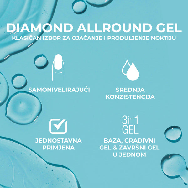 Diamond Allround Gel - Milky Rose