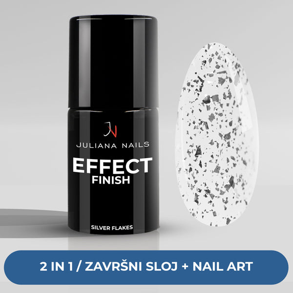 Gel lak Effect Finish – Silver Flakes