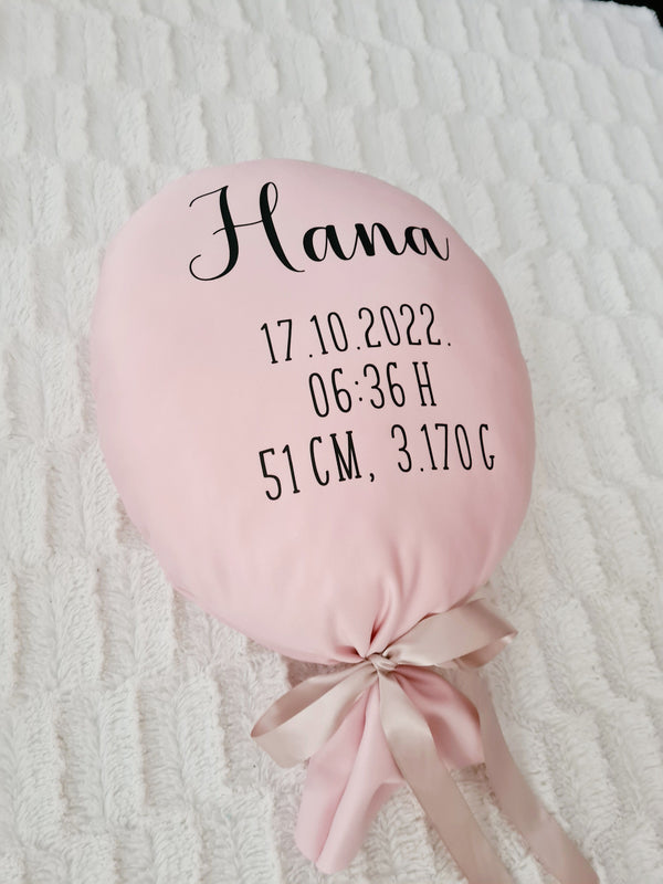BALON NEW BABY / platneni balon s podacima rođenja