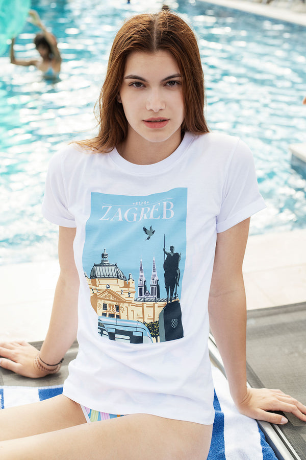 Ženski T-shirt RAZGLEDNICA ZAGREB