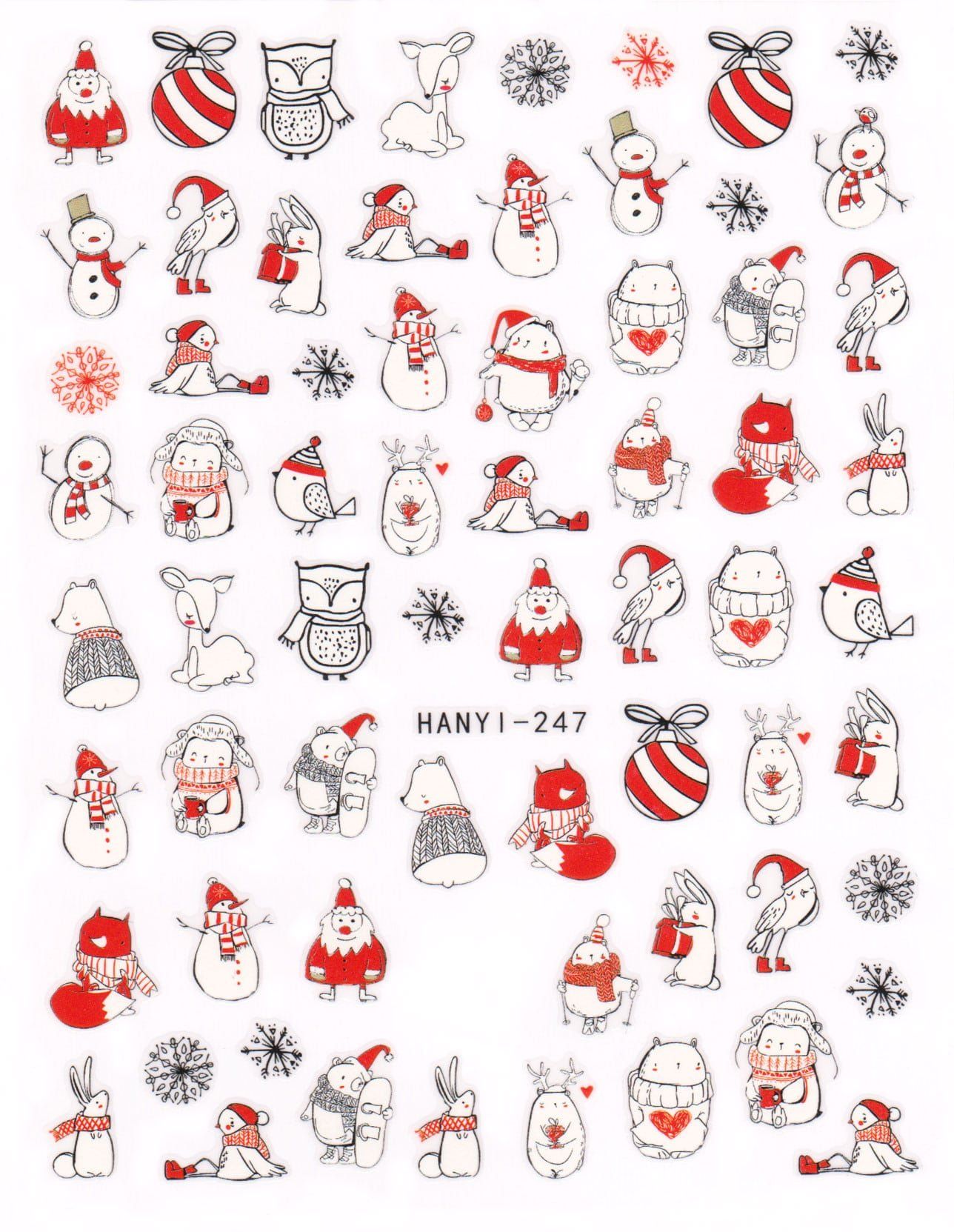 Nail art naljepnice Crazy X-Mas