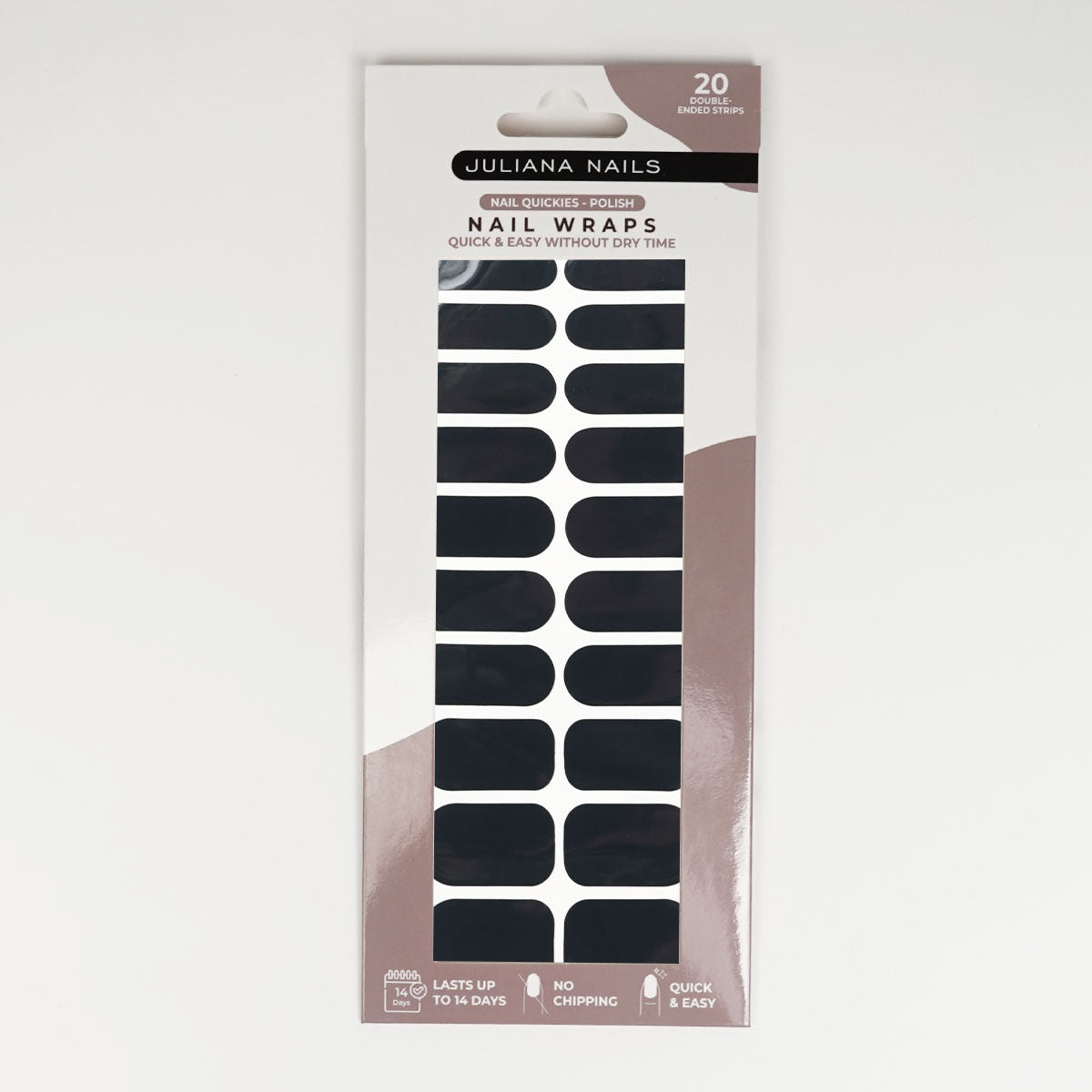 Nail Quickies – samoljepljive lak folije za nokte – Black Beauty (20 kom.)