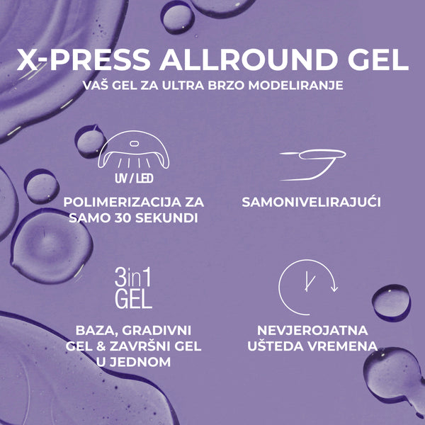 X-Press Allround Gel – 30 sek. – Milky White
