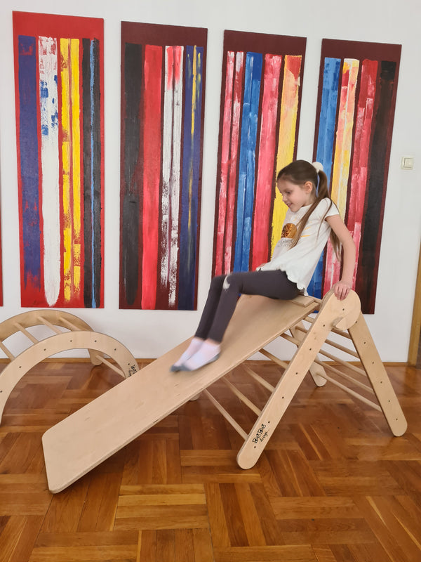 MONTESSORI PIKLER SET 3U1 / trokut, tobogan - hvatišta i luk arch