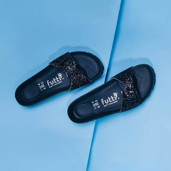 Mara Black Glitter