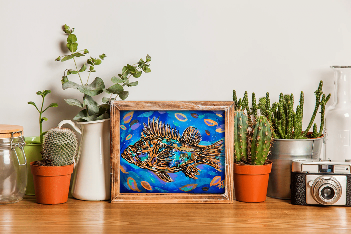 Art print - Red grouper indigo