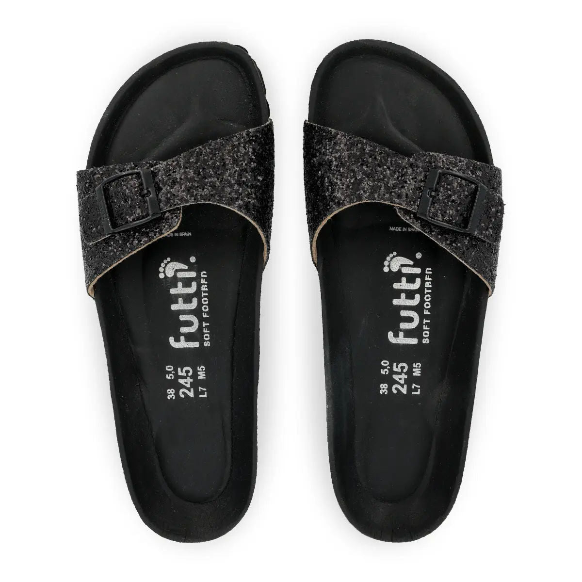 Mara Black Glitter