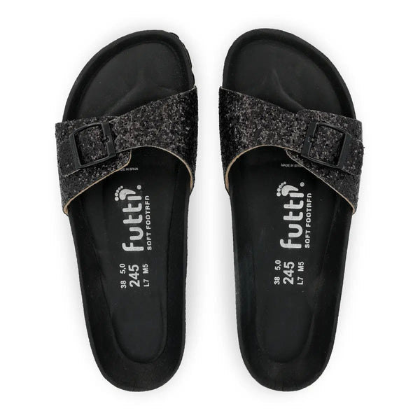 Mara Black Glitter