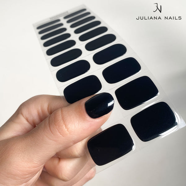 Nail Quickies – samoljepljive gel lak folije za nokte – Black Phantom (20 kom.)