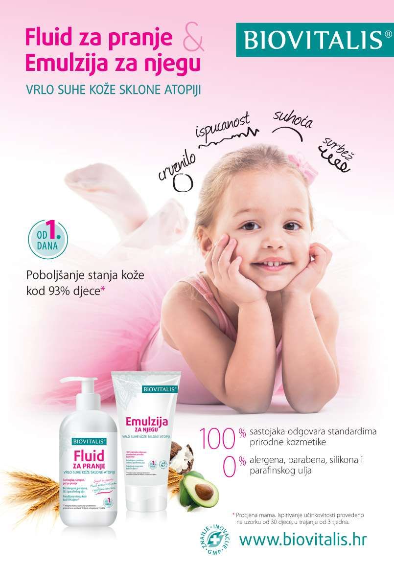 Emulzija za njegu vrlo suhe kože sklone atopiji