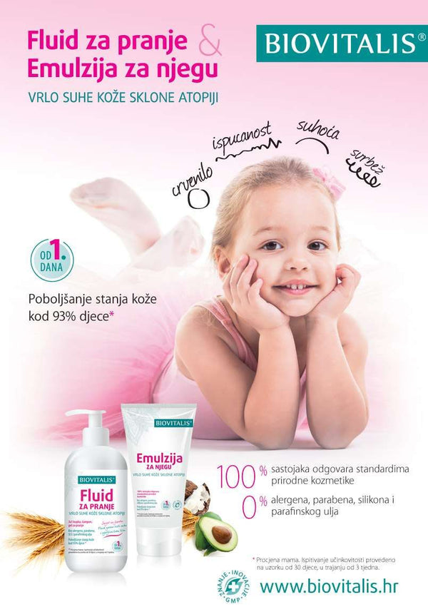 Emulzija za njegu vrlo suhe kože sklone atopiji