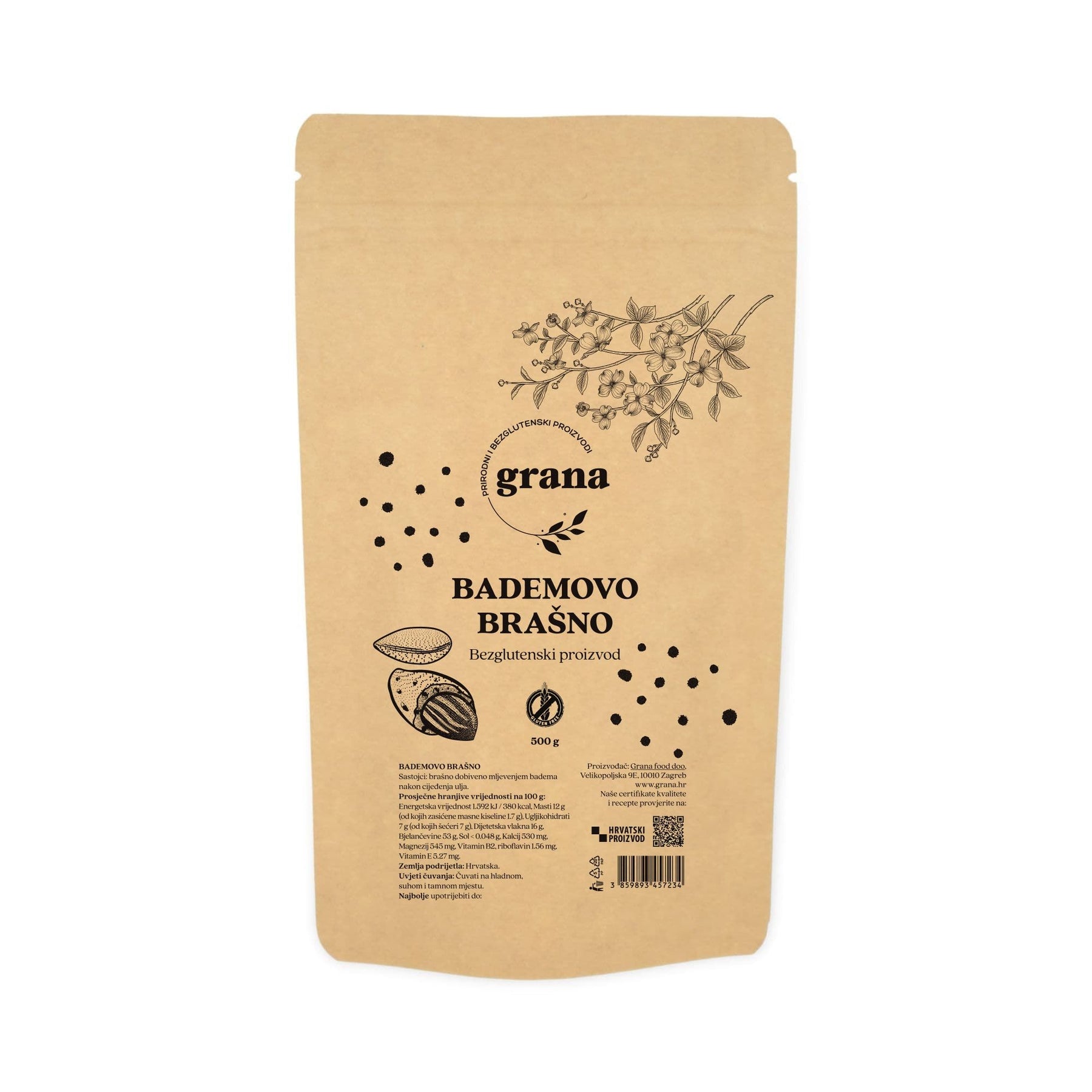 Bademovo brašno bezglutensko 500 g