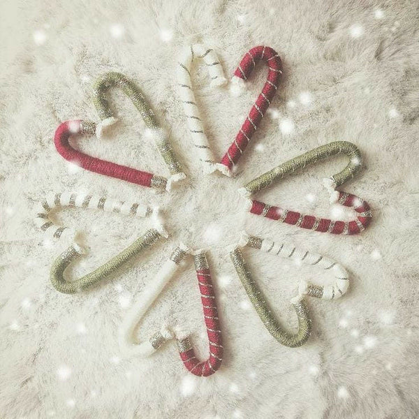 CANDY CANE / ukras od vune