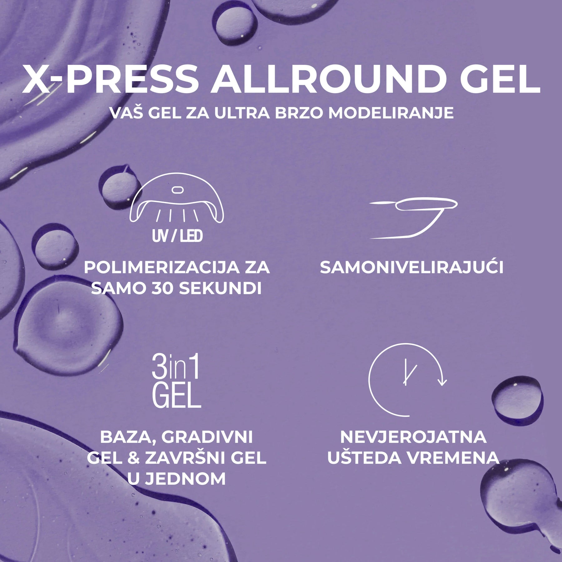 X-Press Allround Gel – 30 sek. – proziran