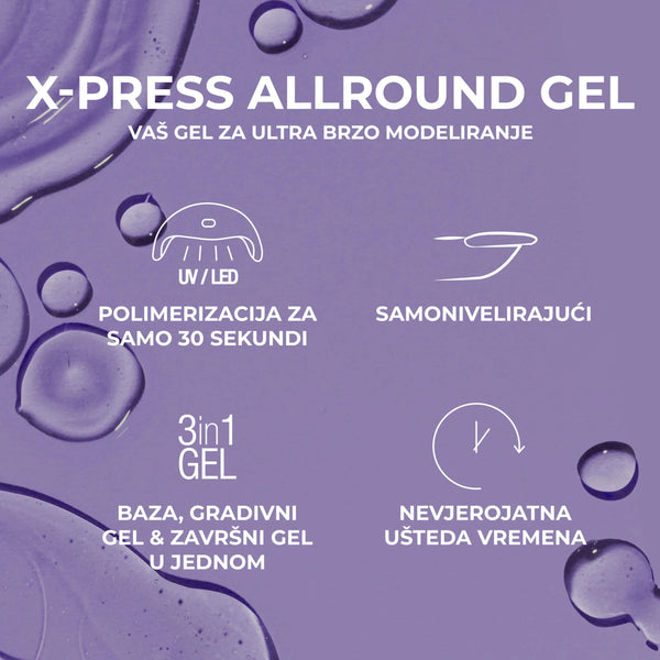 X-Press Allround Gel – 30 sek. – proziran