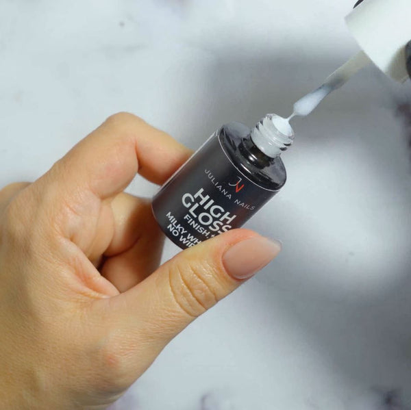 Gel Lak High Gloss Finish – Milky White – No Wipe