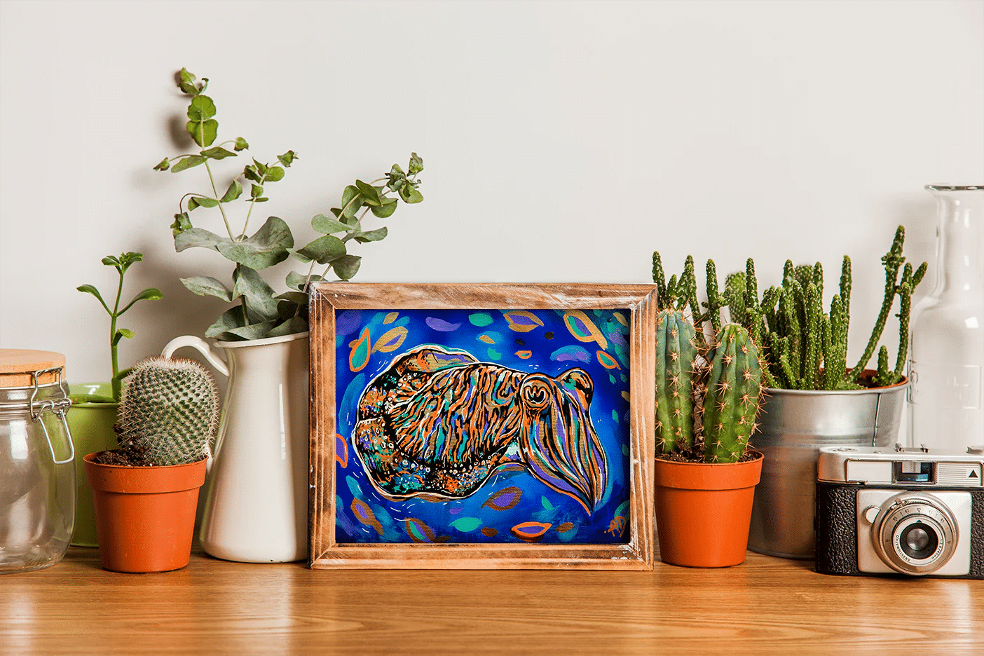 Art print - Cuttlefish indigo