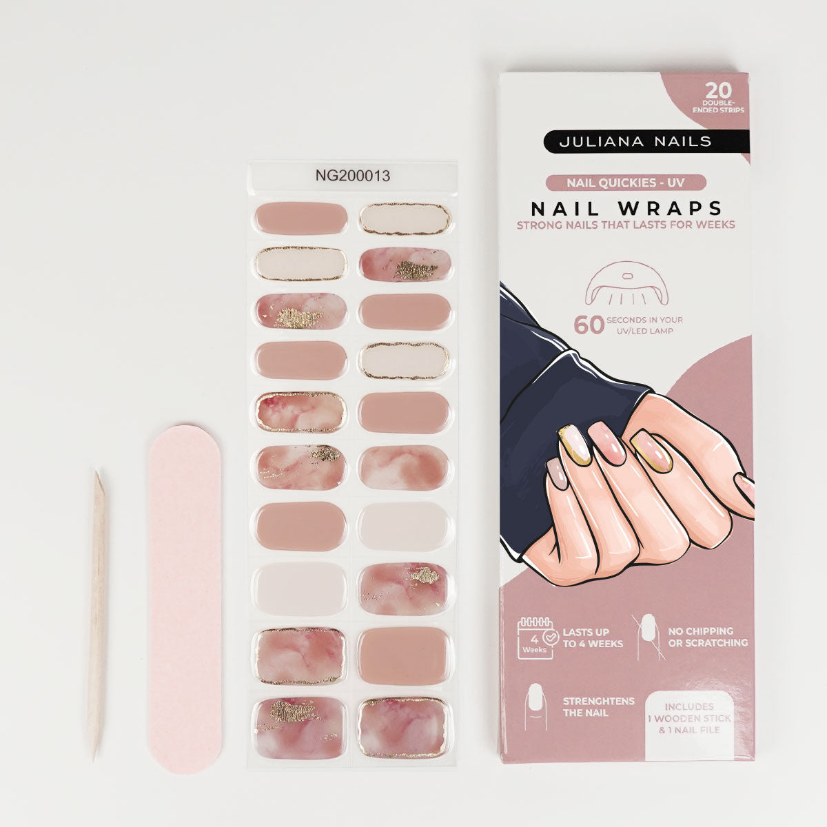Nail Quickies – samoljepljive gel lak folije za nokte – Cozy Soul (20 kom.)