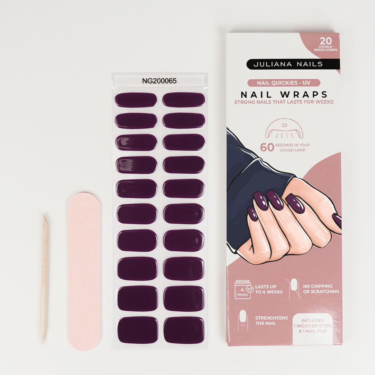 Nail Quickies – samoljepljive gel lak folije za nokte – Dark Obsession (20 kom.)