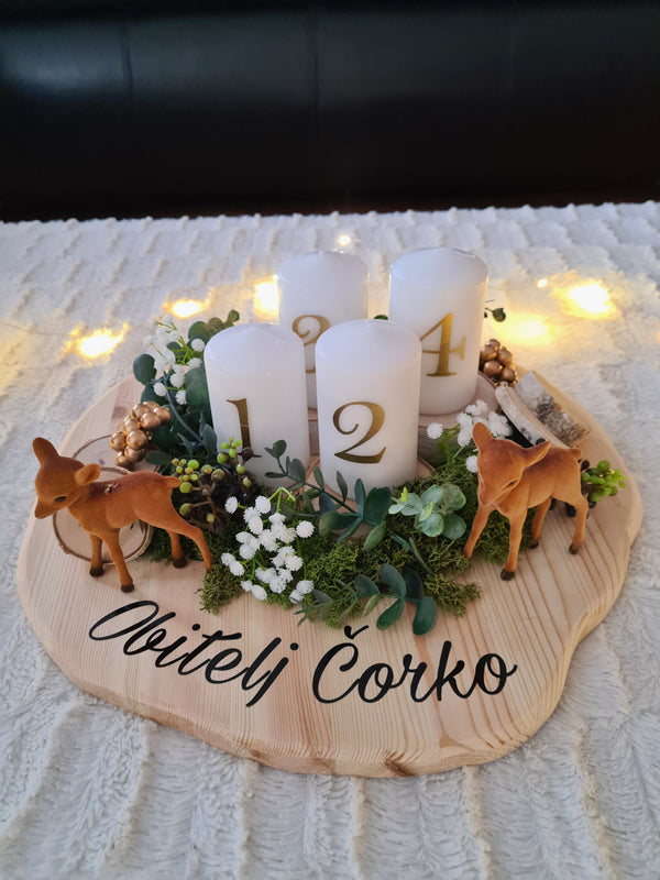 Winter dream / personalizirani adventski vijenac 40cm