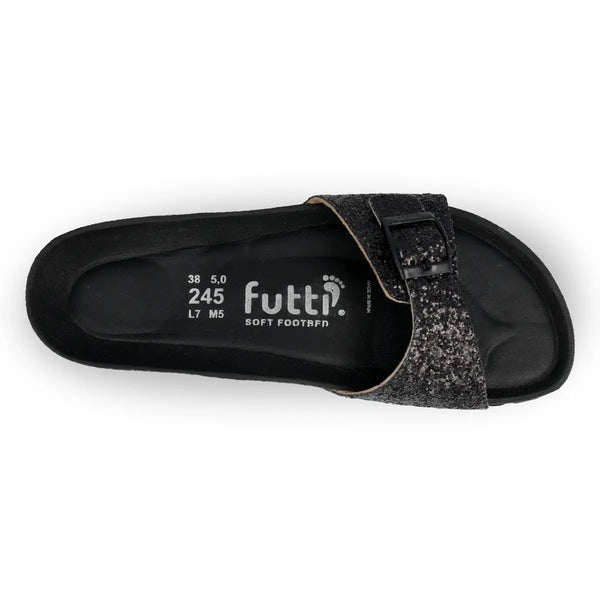 Mara Black Glitter