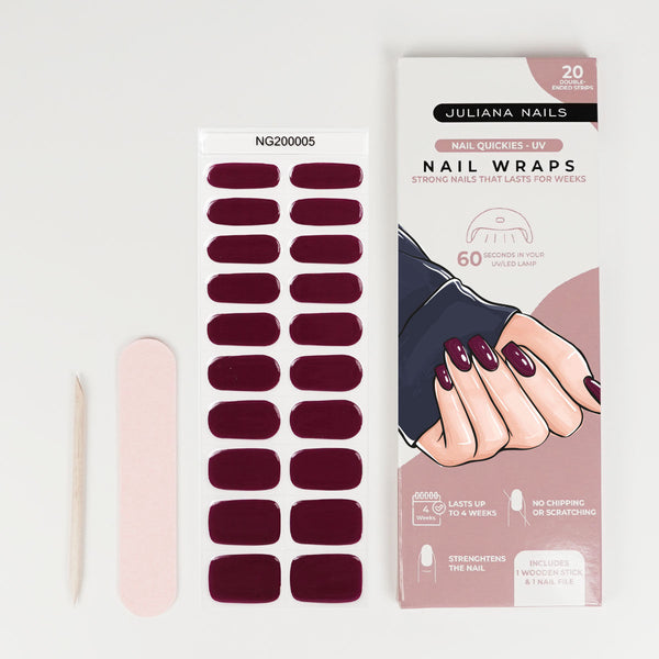 Nail Quickies – samoljepljive gel lak folije za nokte – Love Train (20 kom.)