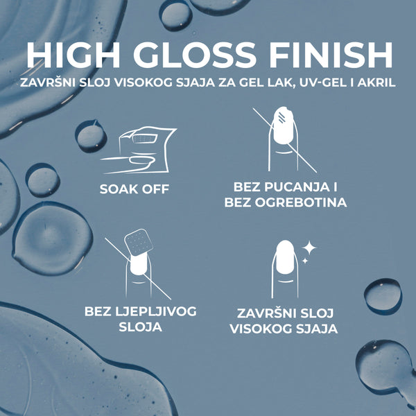 Gel Lak High Gloss Finish – Milky White – No Wipe