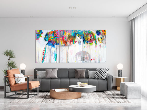The game of life goes on (triptih) 100x210