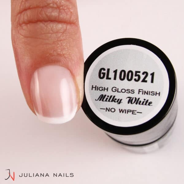 Gel Lak High Gloss Finish – Milky White – No Wipe