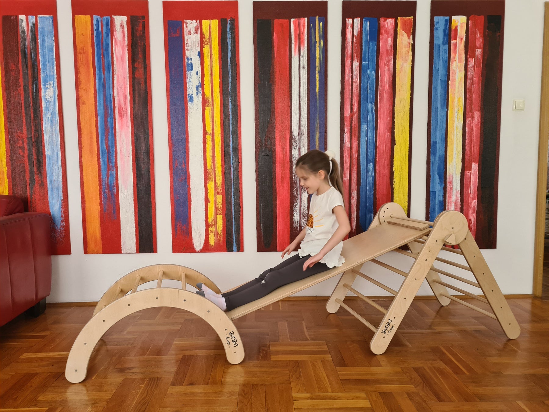 MONTESSORI PIKLER SET 3U1 / trokut, tobogan - hvatišta i luk arch