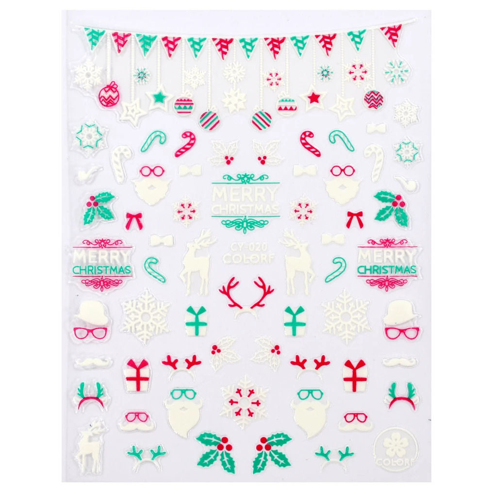 Nail Sticker – Glow in the dark – X-Mas 1