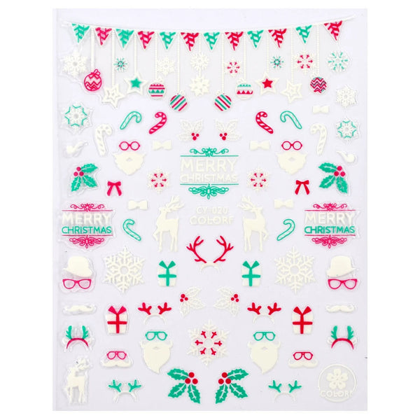 Nail Sticker – Glow in the dark – X-Mas 1