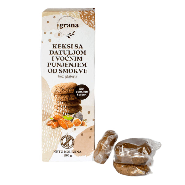 Keksi bezglutenski od datulje punjeni smokvom 180 g